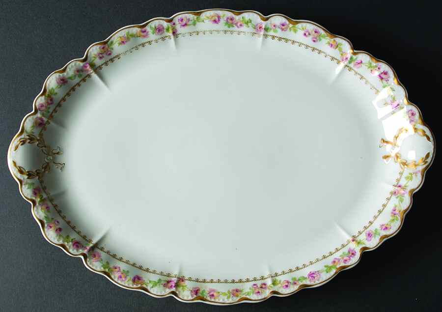 Schleiger 526 14" Oval Serving Platter by Haviland-1