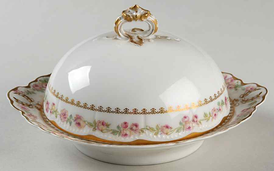 Schleiger 526 Round Covered Butter by Haviland-1