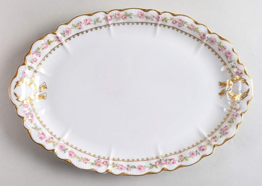 Schleiger 526 12" Oval Serving Platter by Haviland-1