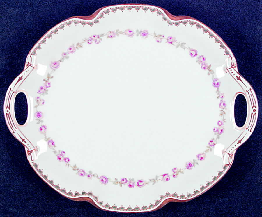 Schleiger 526a 10" Oval Serving Platter by Haviland-1
