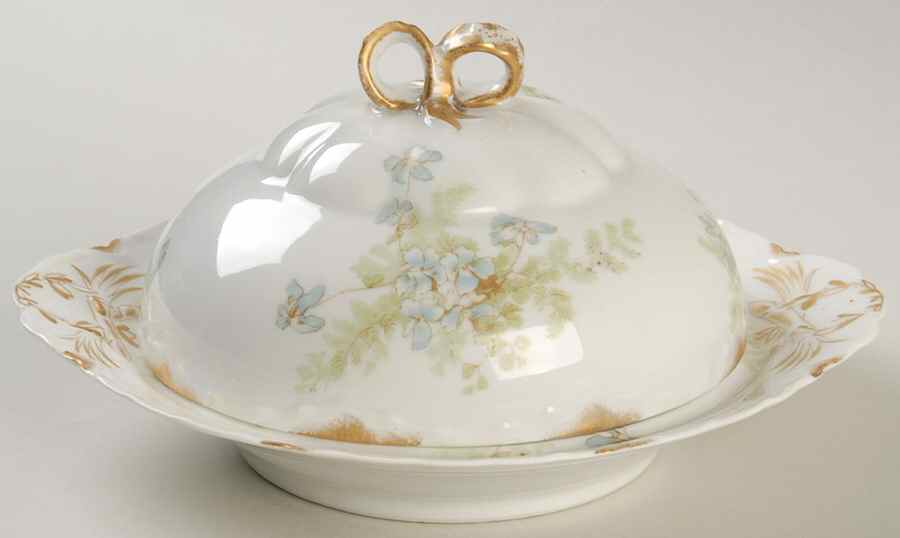 Schleiger 52b Round Covered Butter by Haviland-1