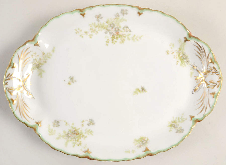 Schleiger 52C 13" Oval Serving Platter by Haviland-1