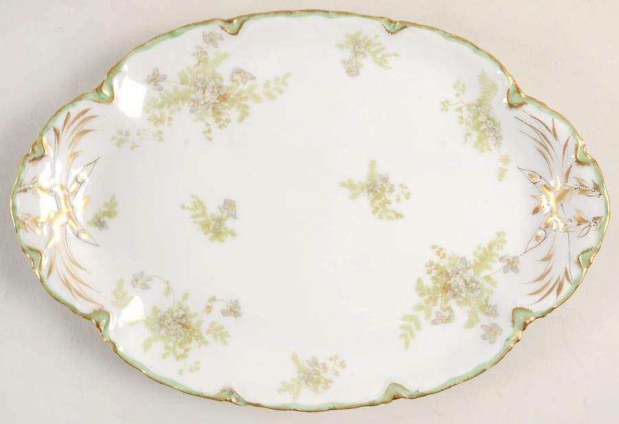 Schleiger 52C 13" Oval Serving Platter by Haviland-1