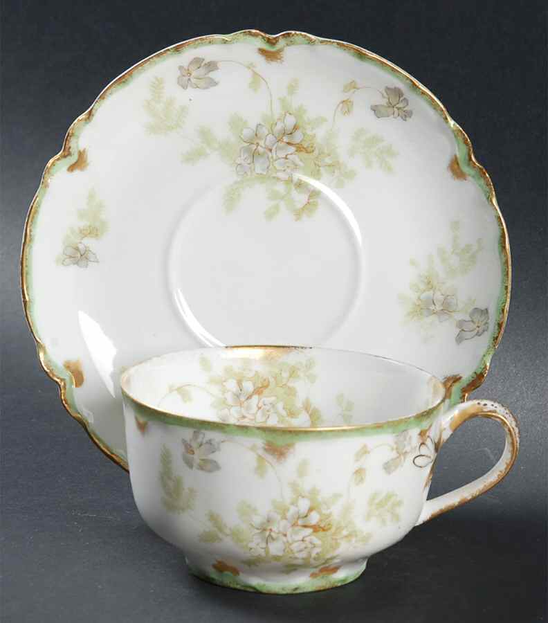 Schleiger 52C Flat Cup & Saucer Set by Haviland-1