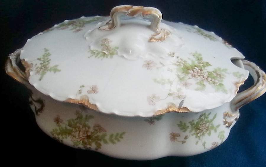 Schleiger 52D Oval Covered Vegetable by Haviland-1