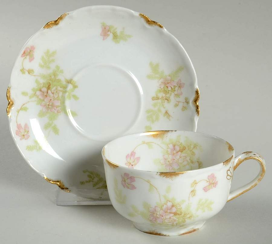 Schleiger 52D Flat Cup & Saucer Set by Haviland-1