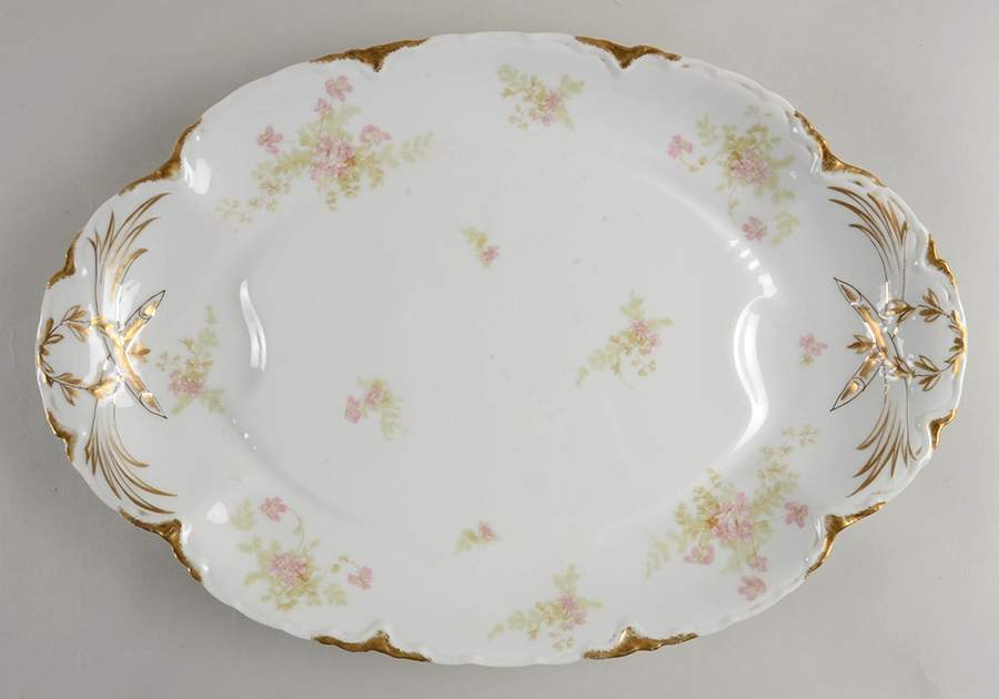 Schleiger 52D 18" Oval Serving Platter by Haviland-1