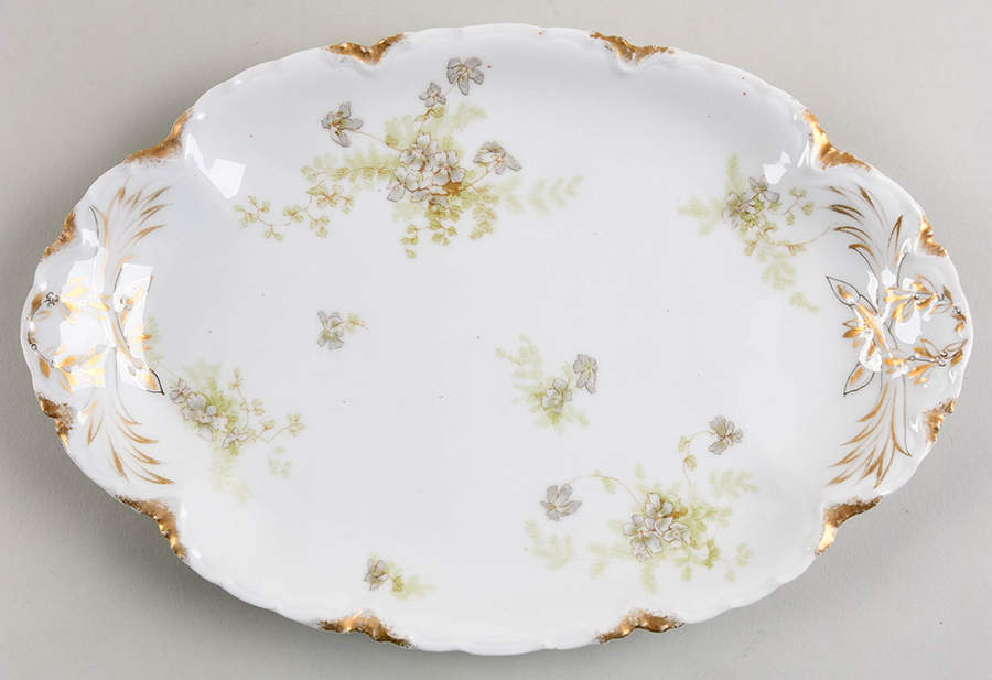 Schleiger 52h 11" Oval Serving Platter by Haviland-1