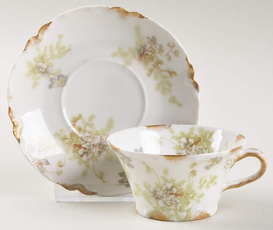 Schleiger 52h Flat Demitasse Cup & Saucer Set by Haviland-1