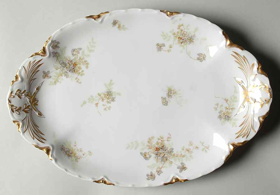Schleiger 52h 13" Oval Serving Platter by Haviland-1