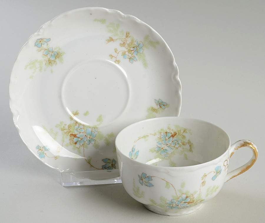 Schleiger 52S Flat Cup & Saucer Set by Haviland-1