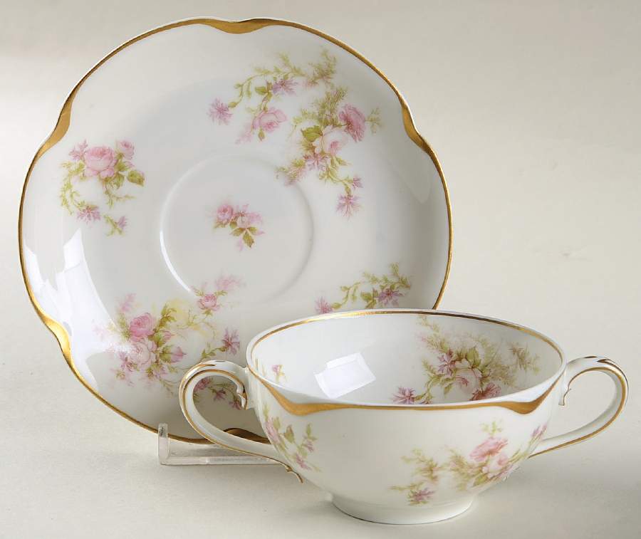 Schleiger 53 Flat Bouillon Cup & Saucer by Haviland-1