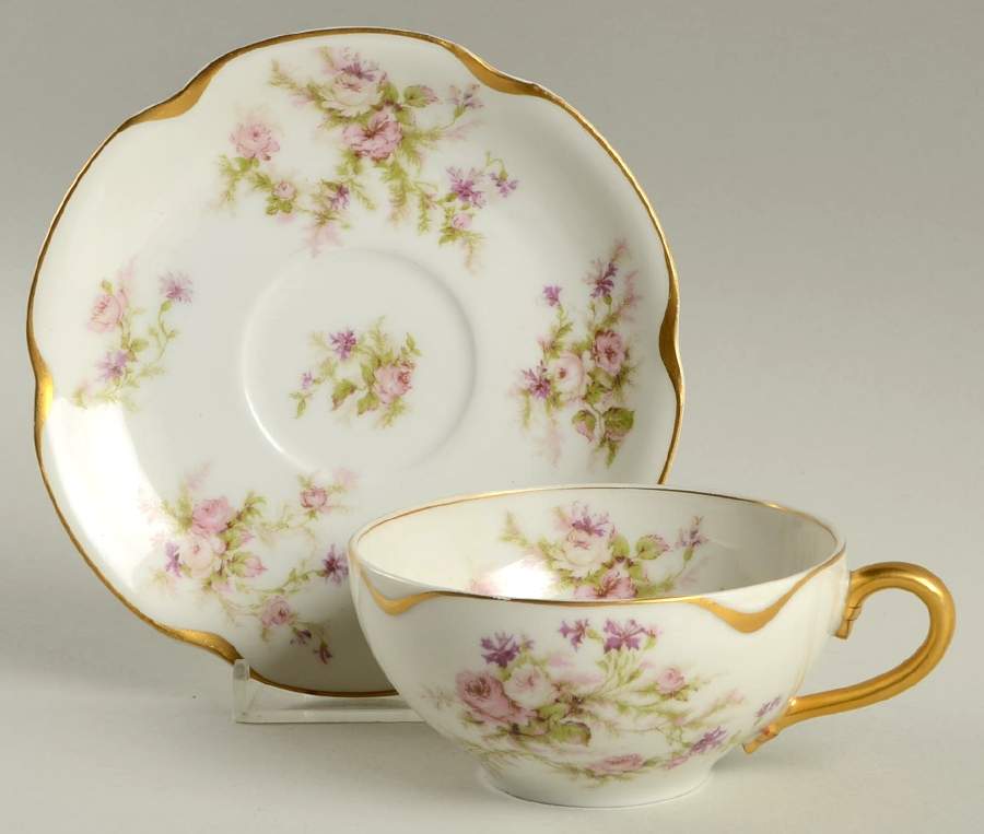 Schleiger 53 Flat Cup & Saucer Set by Haviland-1