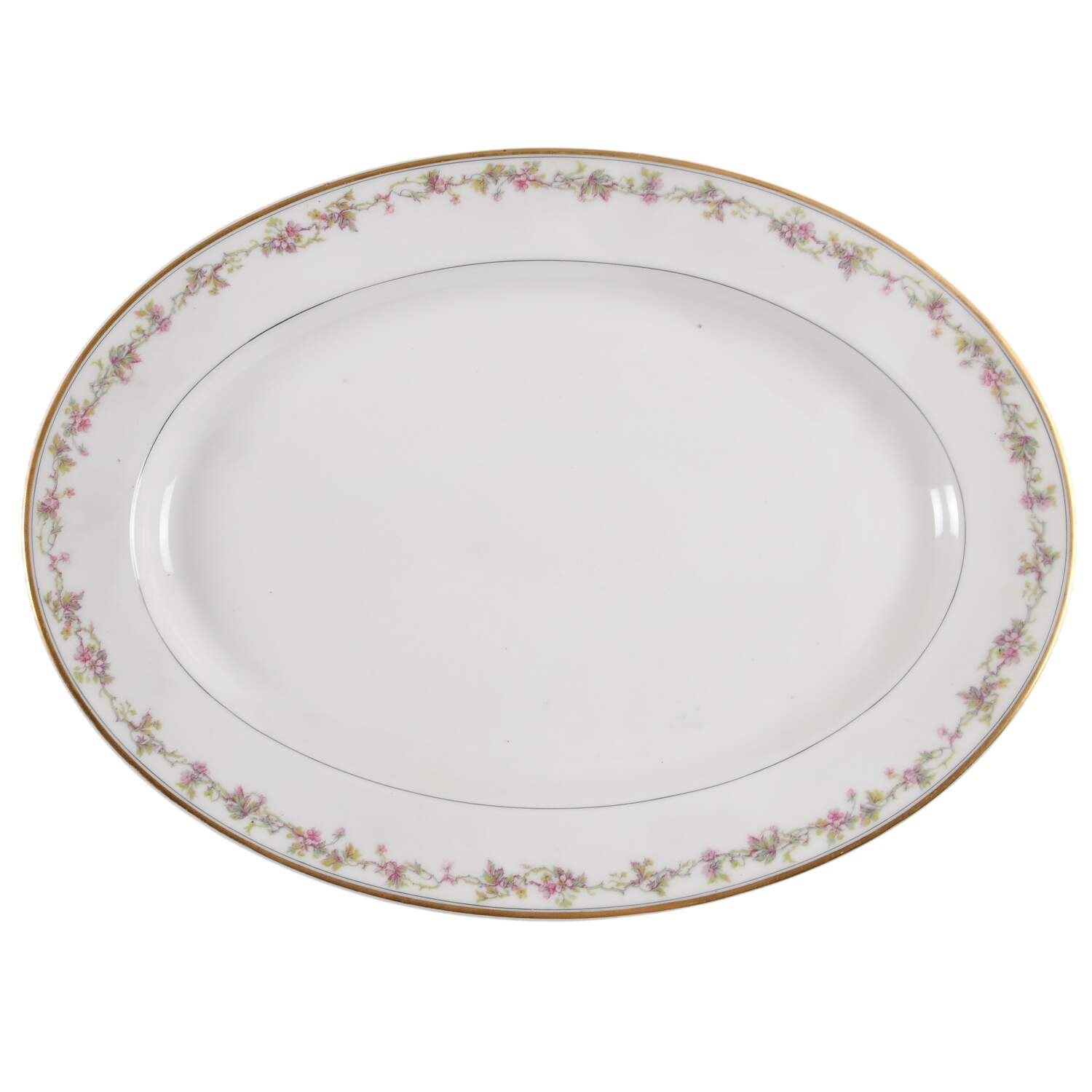 Schleiger 538 14" Oval Serving Platter by Haviland-1