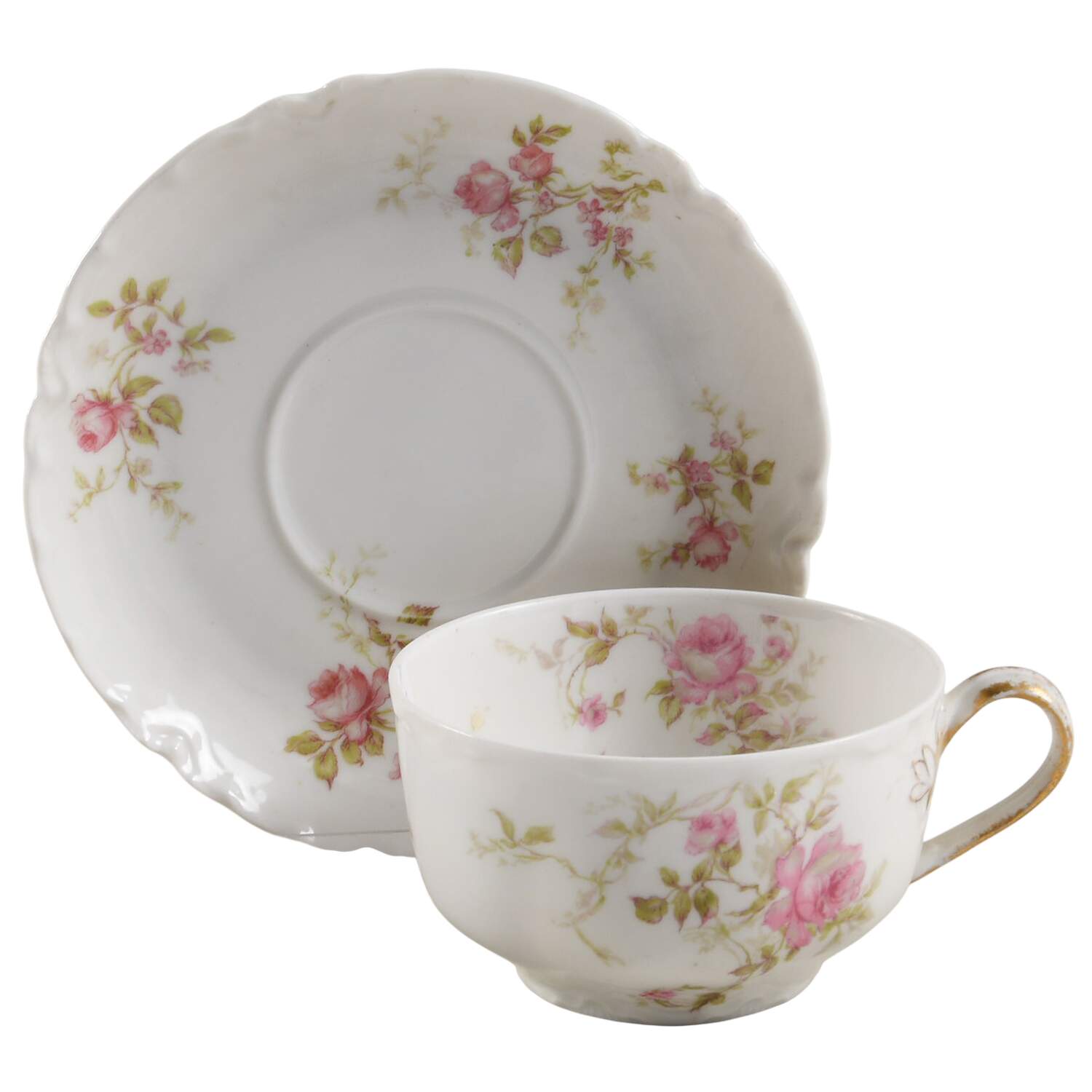 Schleiger 53B Flat Cup & Saucer Set by Haviland-1