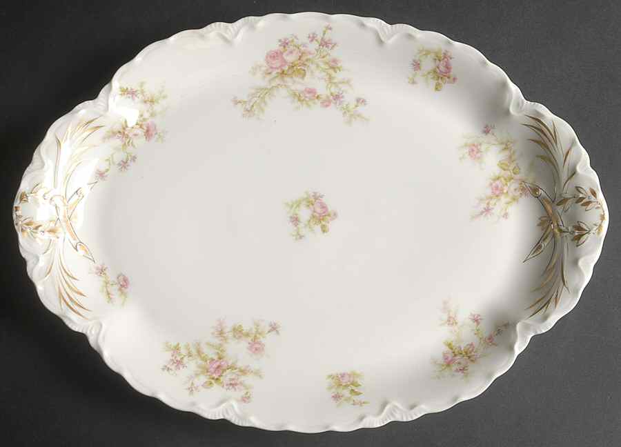 Schleiger 53B 13" Oval Serving Platter by Haviland-1