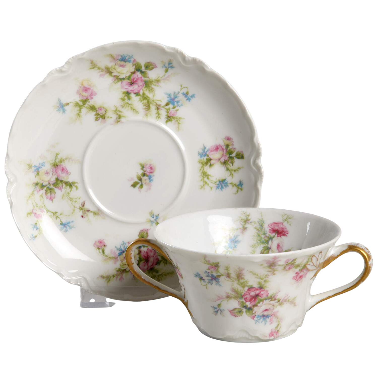 Schleiger 53C Flat Bouillon Cup & Saucer by Haviland-1