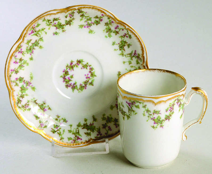 Schleiger 543 Chocolate Cup & Saucer Set by Haviland-1