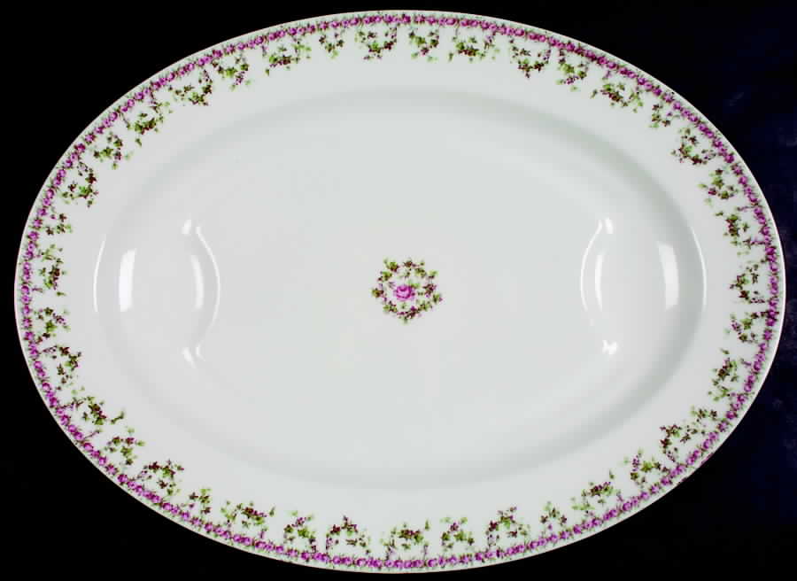 Schleiger 547 18" Oval Serving Platter by Haviland-1