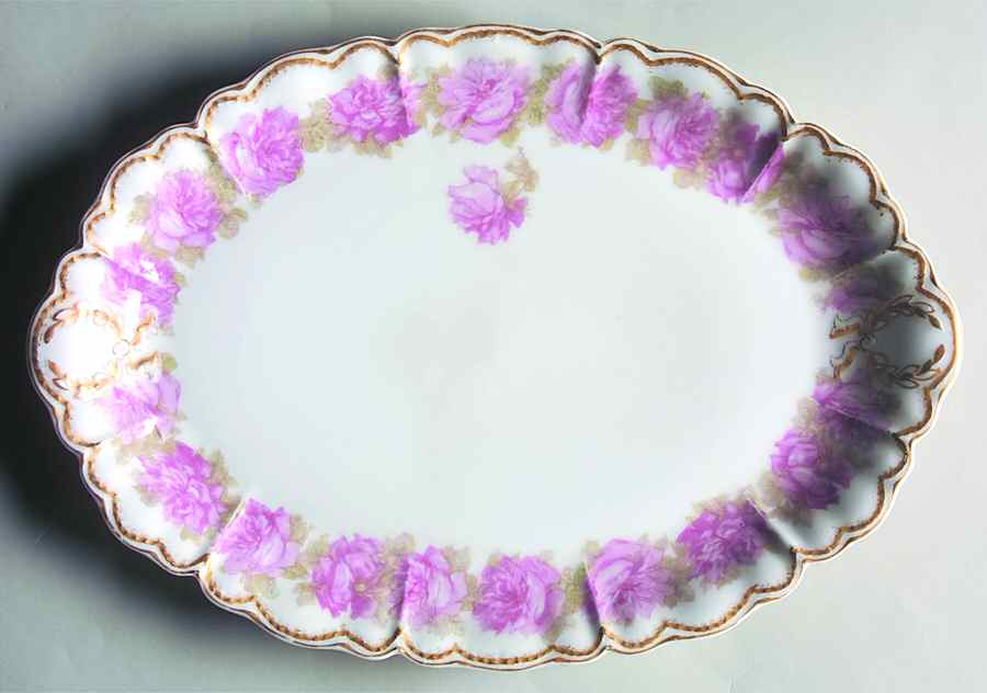Schleiger 55 12" Oval Serving Platter by Haviland-1