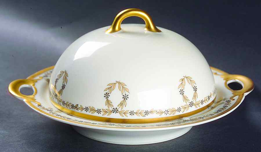 Schleiger 557 Round Covered Butter by Haviland-1