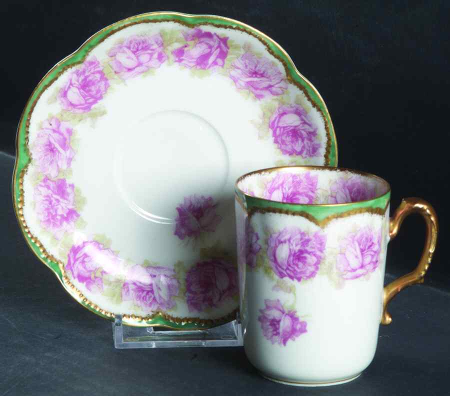 Schleiger 55b Chocolate Cup & Saucer Set by Haviland-1