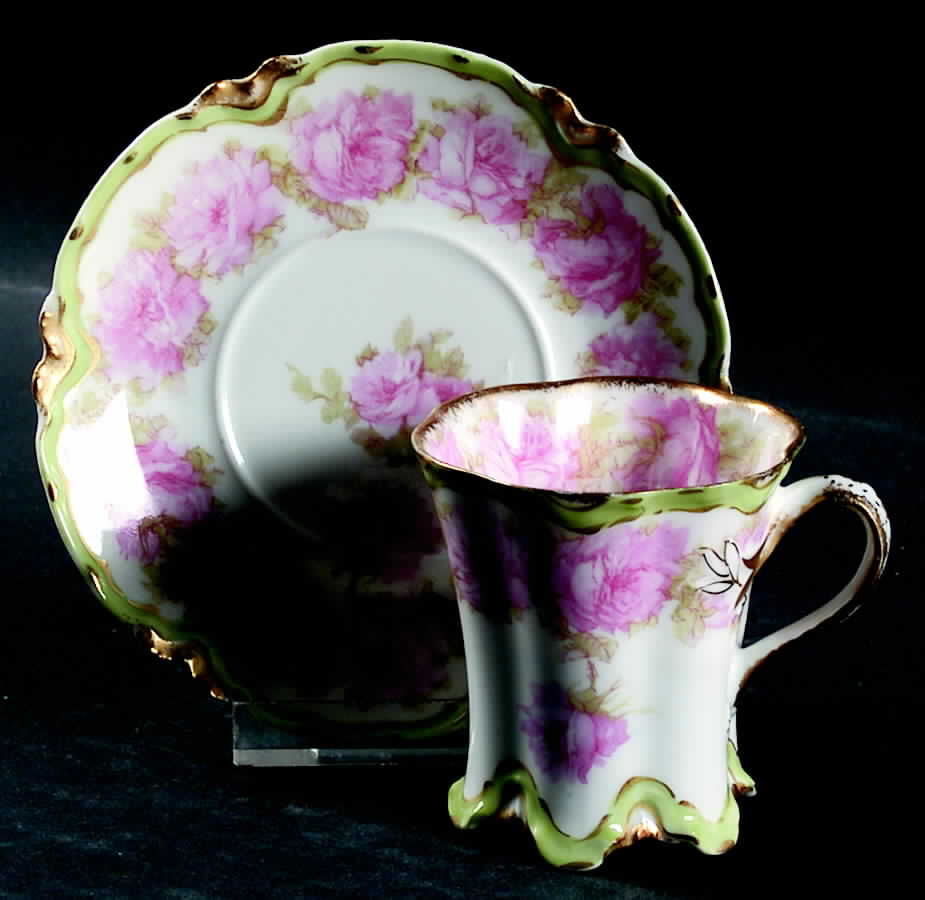 Schleiger 55G Flat Demitasse Cup & Saucer Set by Haviland-1
