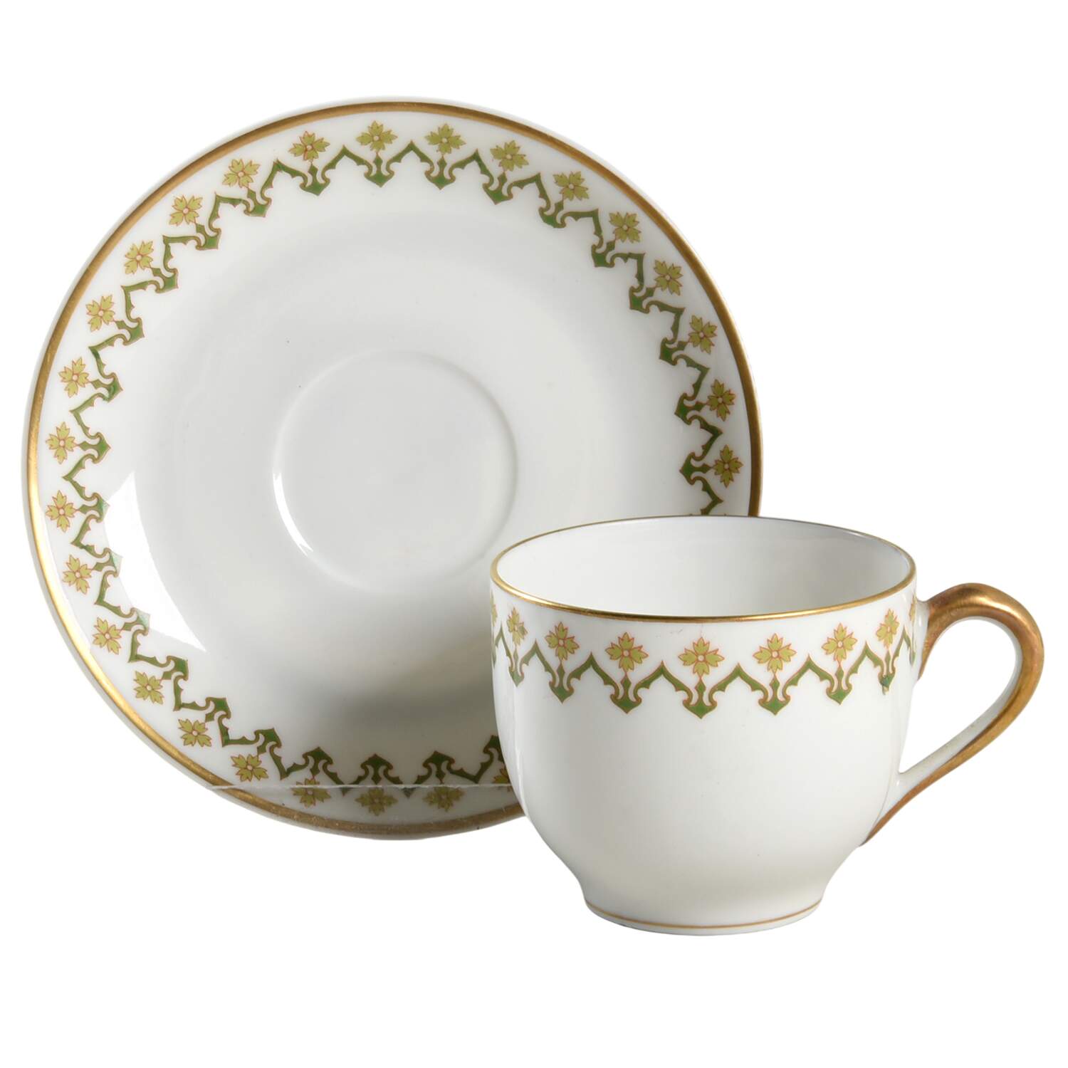 Schleiger 570 Flat Demitasse Cup & Saucer Set by Haviland-1