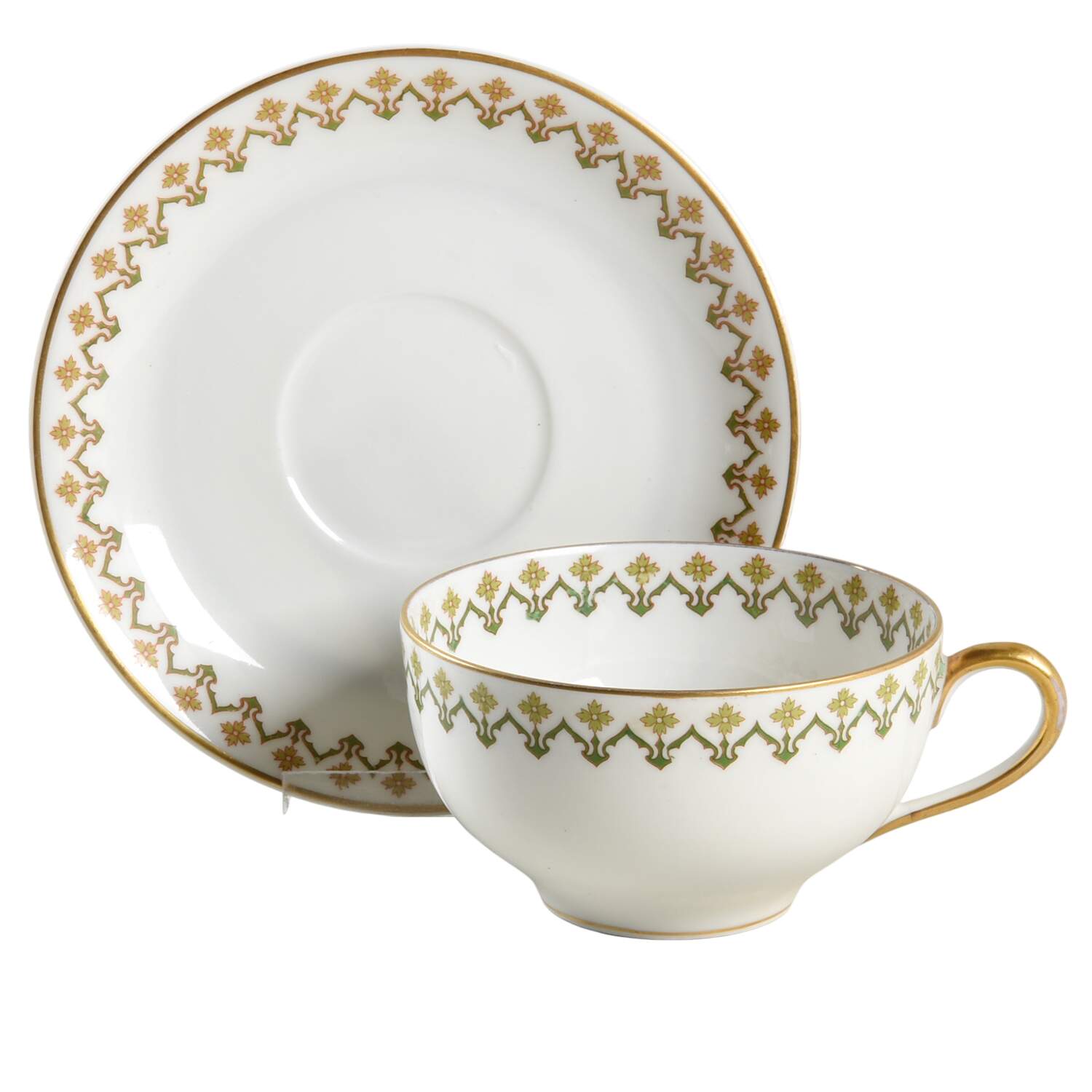Schleiger 570 Flat Cup & Saucer Set by Haviland-1