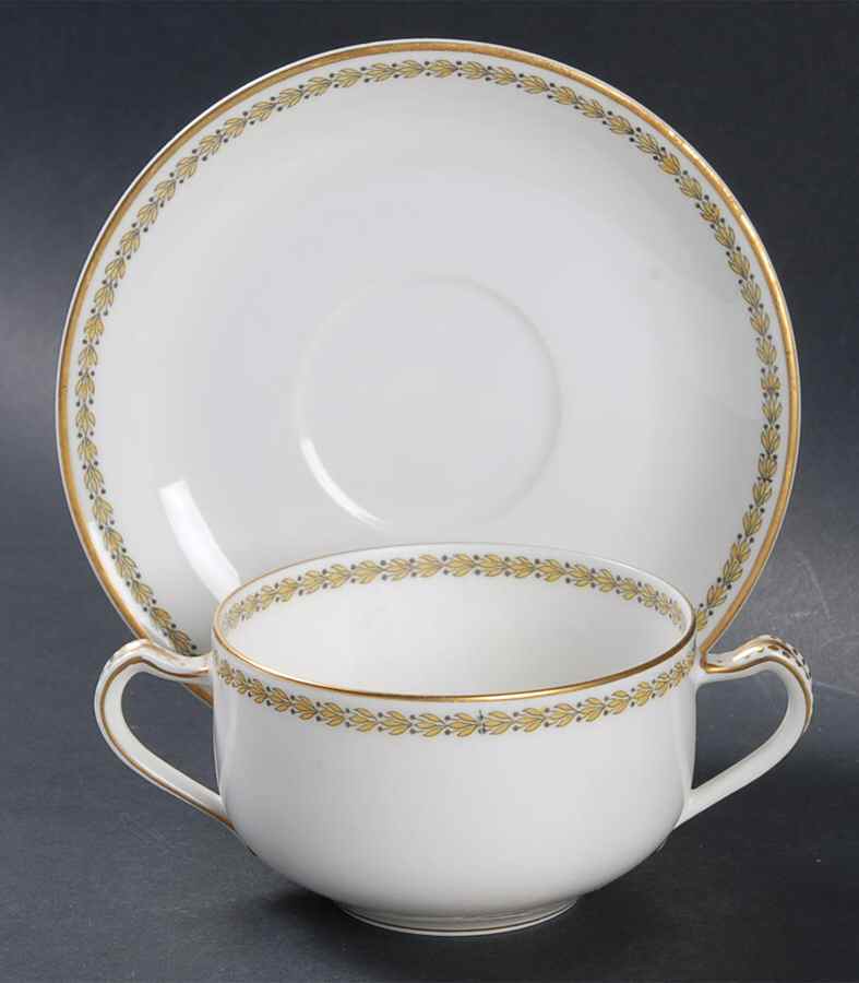 Schleiger 573 Flat Bouillon Cup & Saucer by Haviland-1
