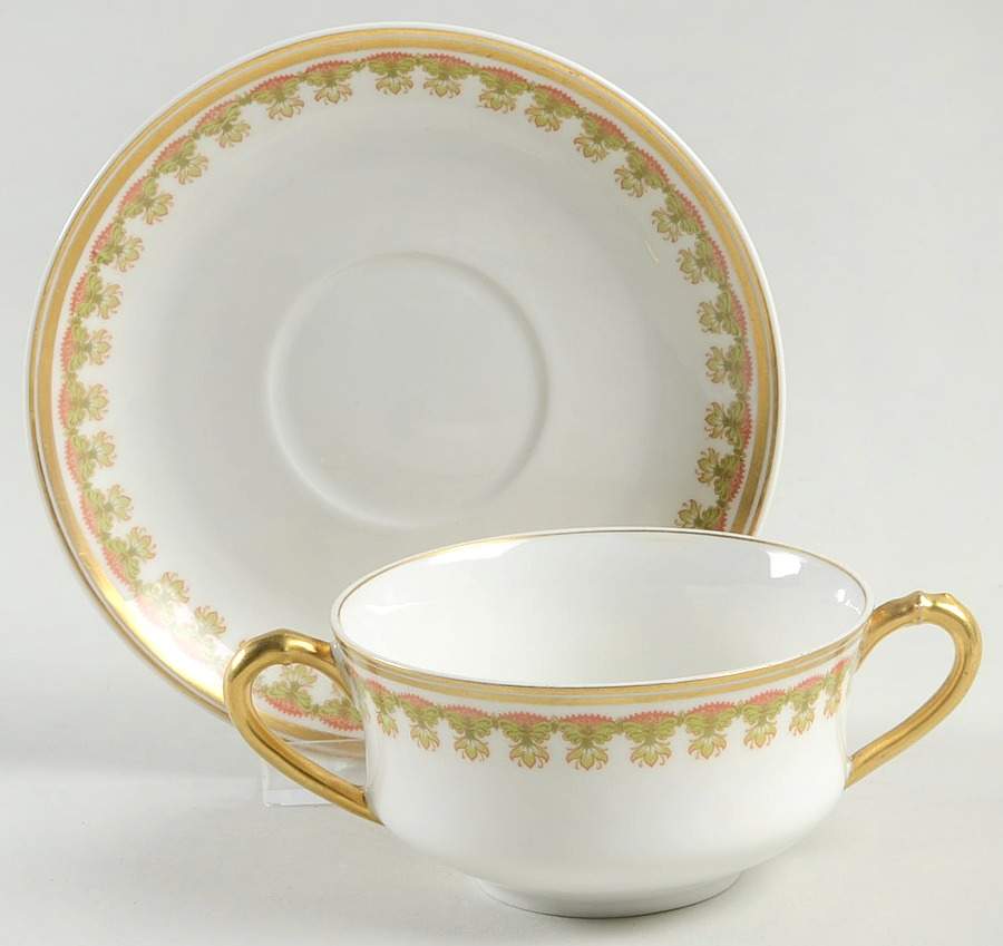 Schleiger 575 Flat Bouillon Cup & Saucer by Haviland-1