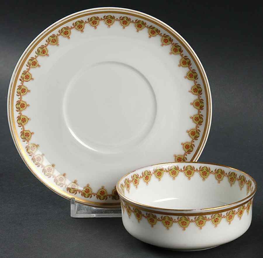 Schleiger 575 Ramekin & Saucer Set by Haviland-1