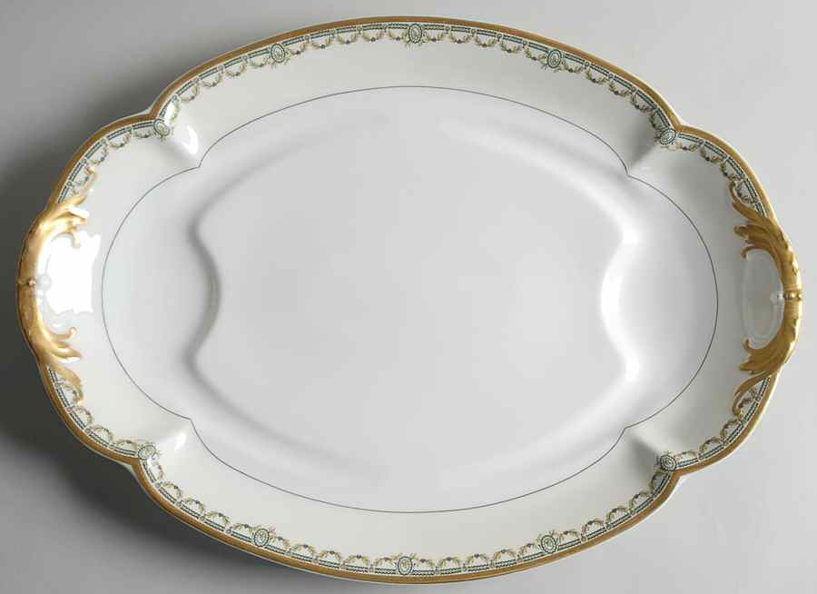 Schleiger 577 18" Oval Serving Platter by Haviland-1