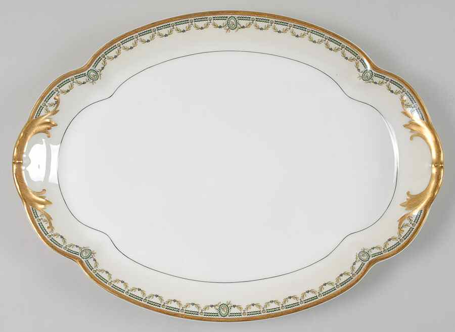 Schleiger 577 13" Oval Serving Platter by Haviland-1
