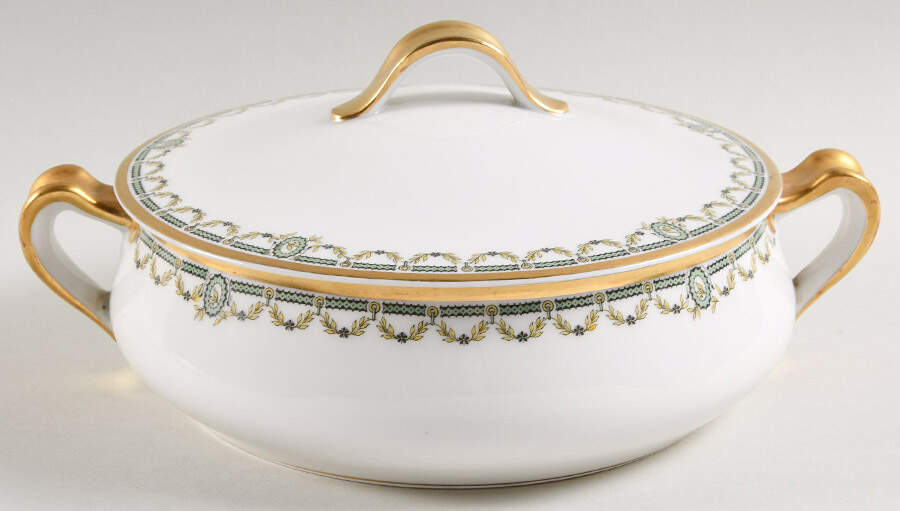Schleiger 577A Round Covered Vegetable by Haviland-1