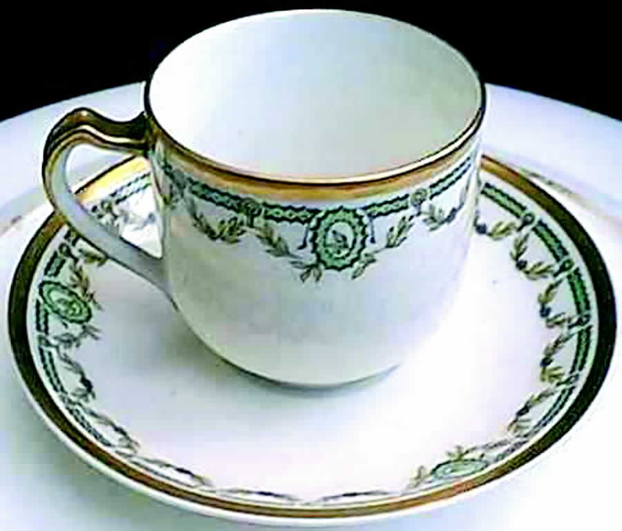 Schleiger 577A Flat Cup & Saucer Set by Haviland-1