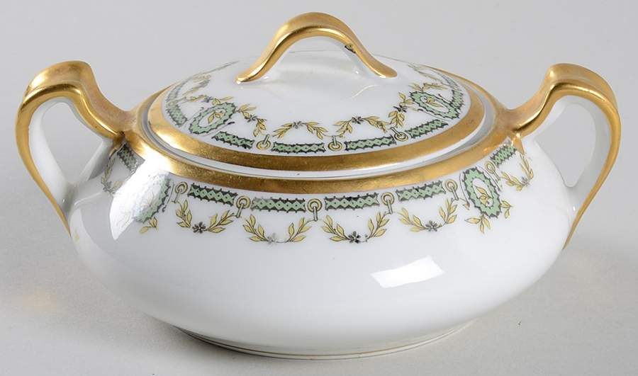 Schleiger 577A Sugar Bowl & Lid by Haviland-1