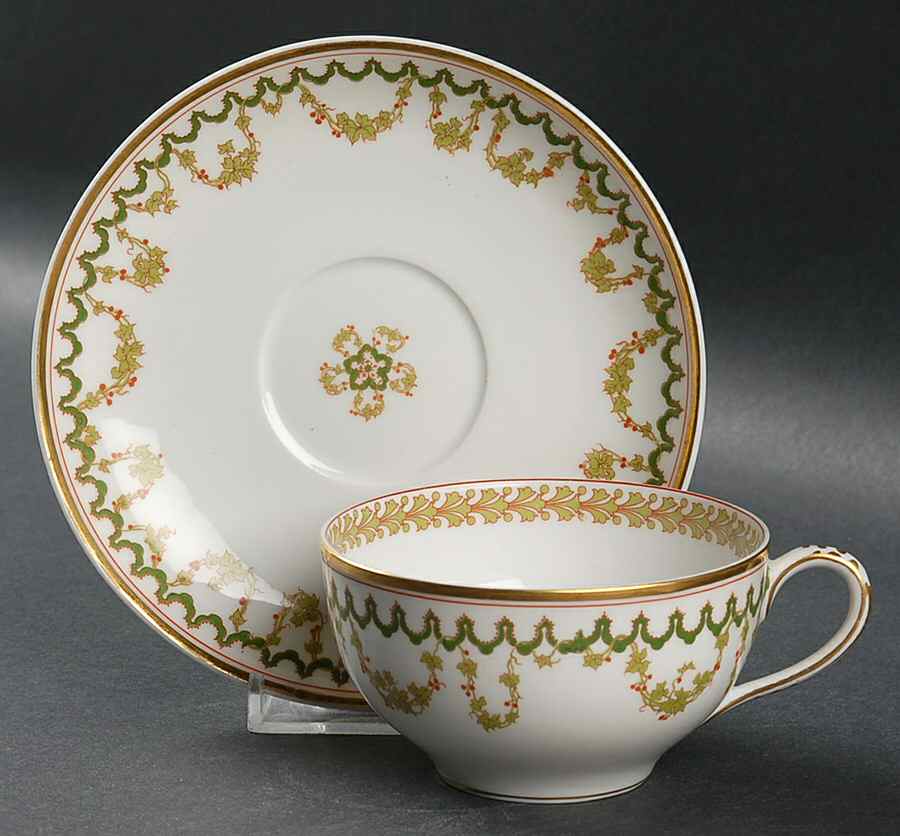 Schleiger 579 Flat Cup & Saucer Set by Haviland-1