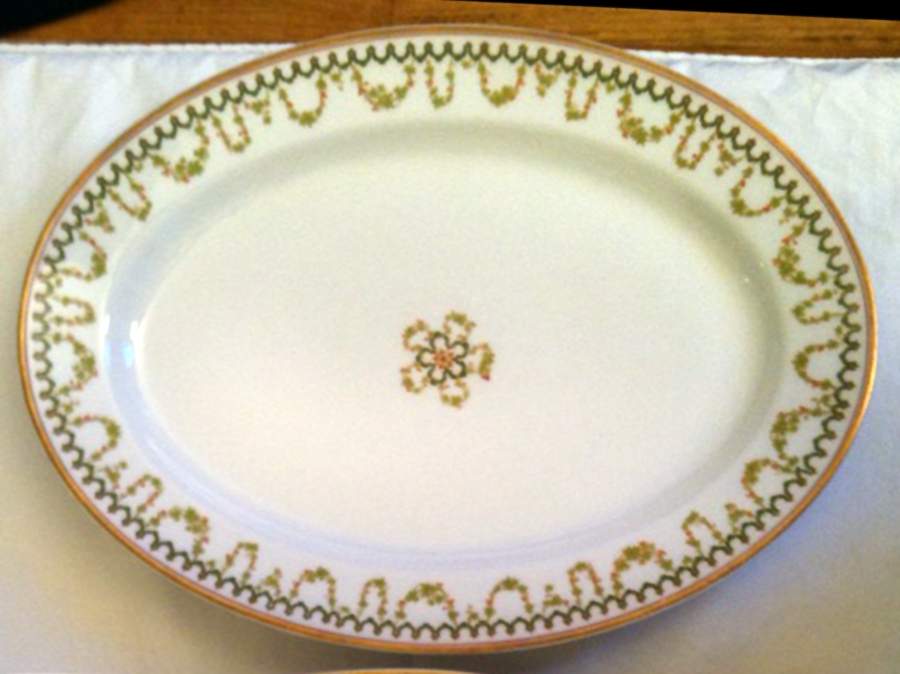 Schleiger 579 12" Oval Serving Platter by Haviland-1
