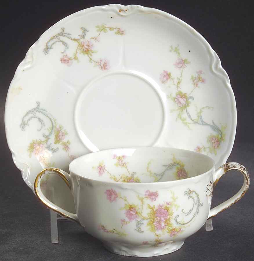Schleiger 57A Bouillon Soup & Saucer Set by Haviland-1