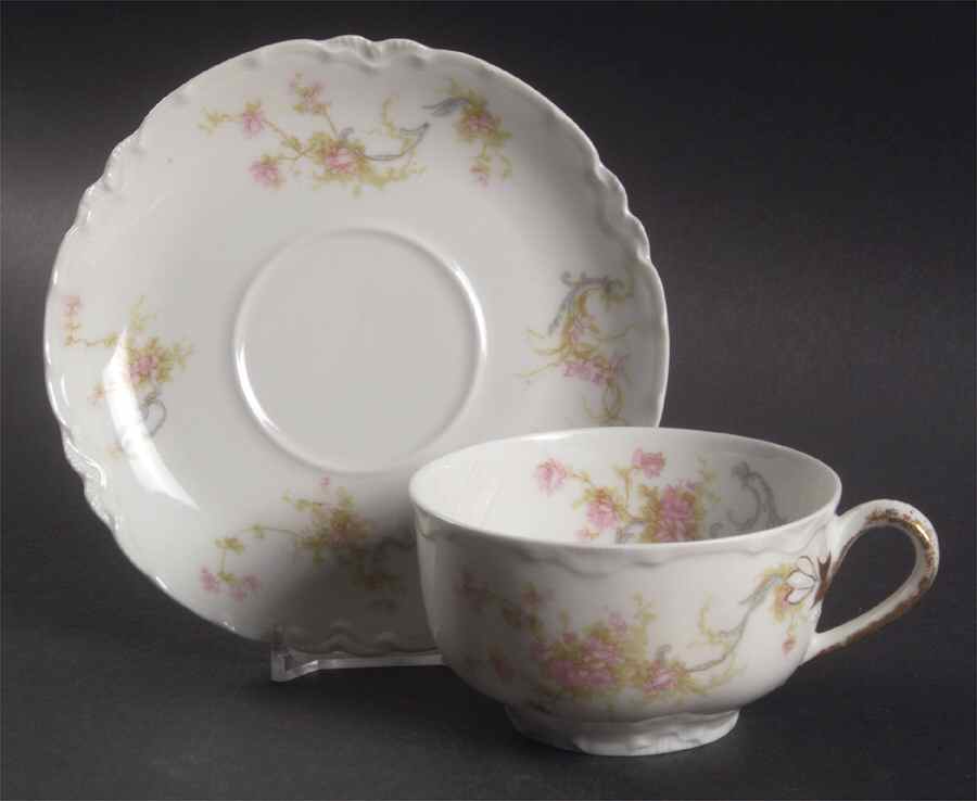 Schleiger 57A Flat Cup & Saucer Set by Haviland-1
