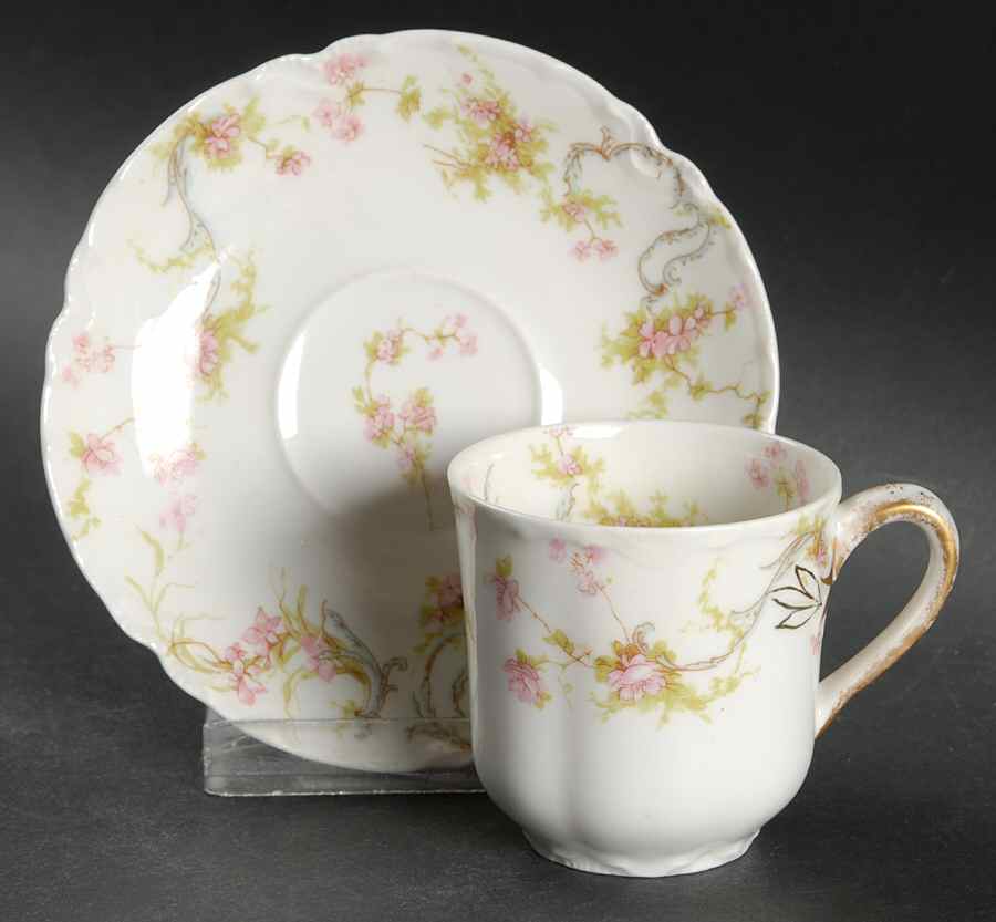 Schleiger 57A Flat Demitasse Cup & Saucer Set by Haviland-1