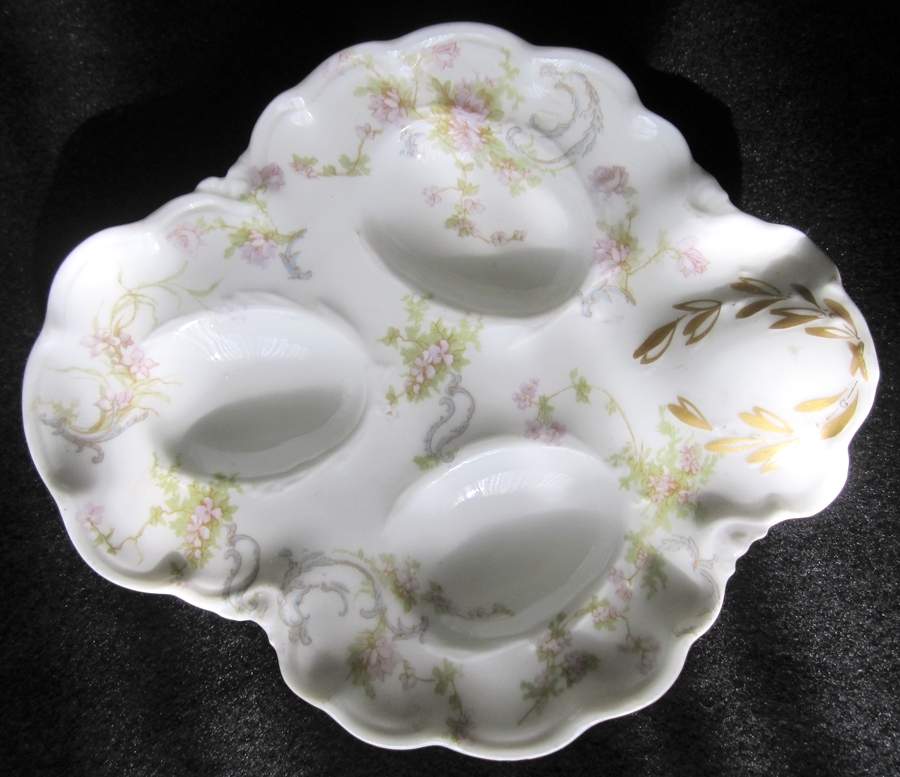 Schleiger 57A Egg Plate (Holds 3) by Haviland-1