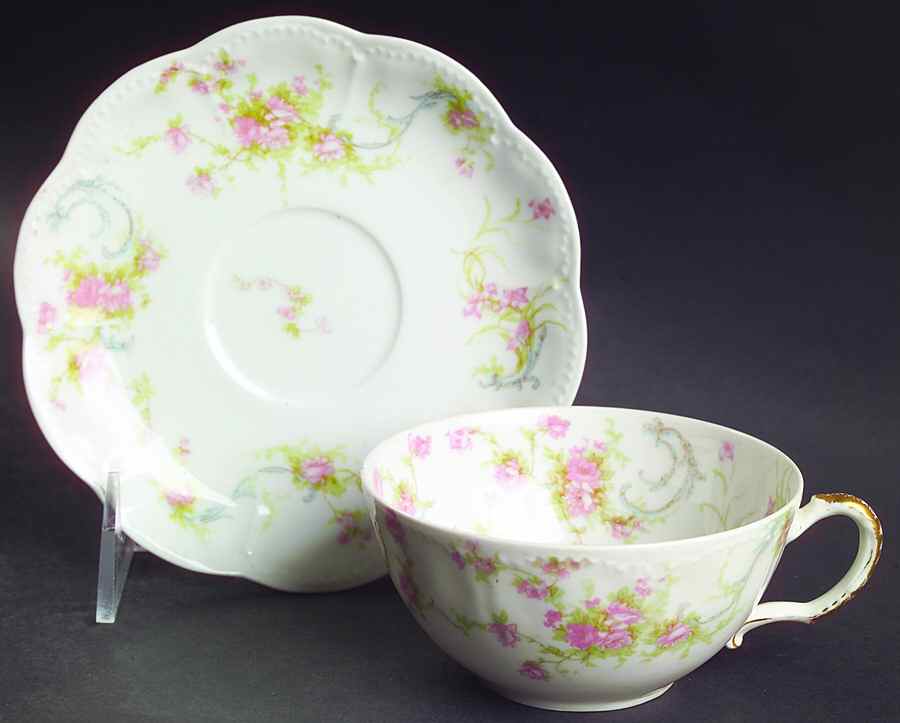 Schleiger 57B Flat Cup & Saucer Set by Haviland-1