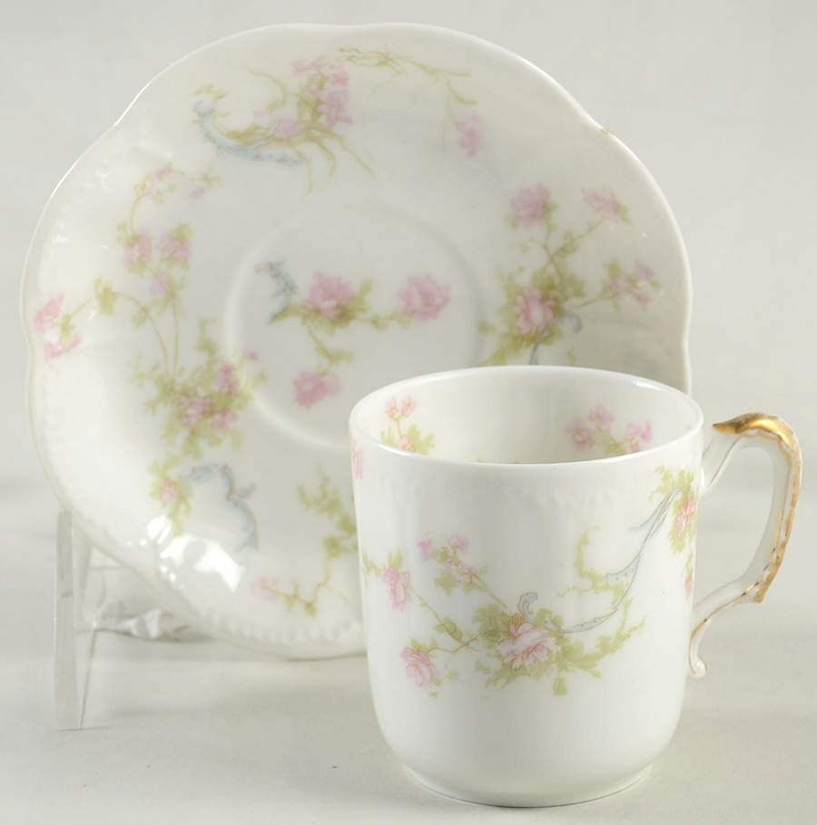 Schleiger 57B Flat Demitasse Cup & Saucer Set by Haviland-1