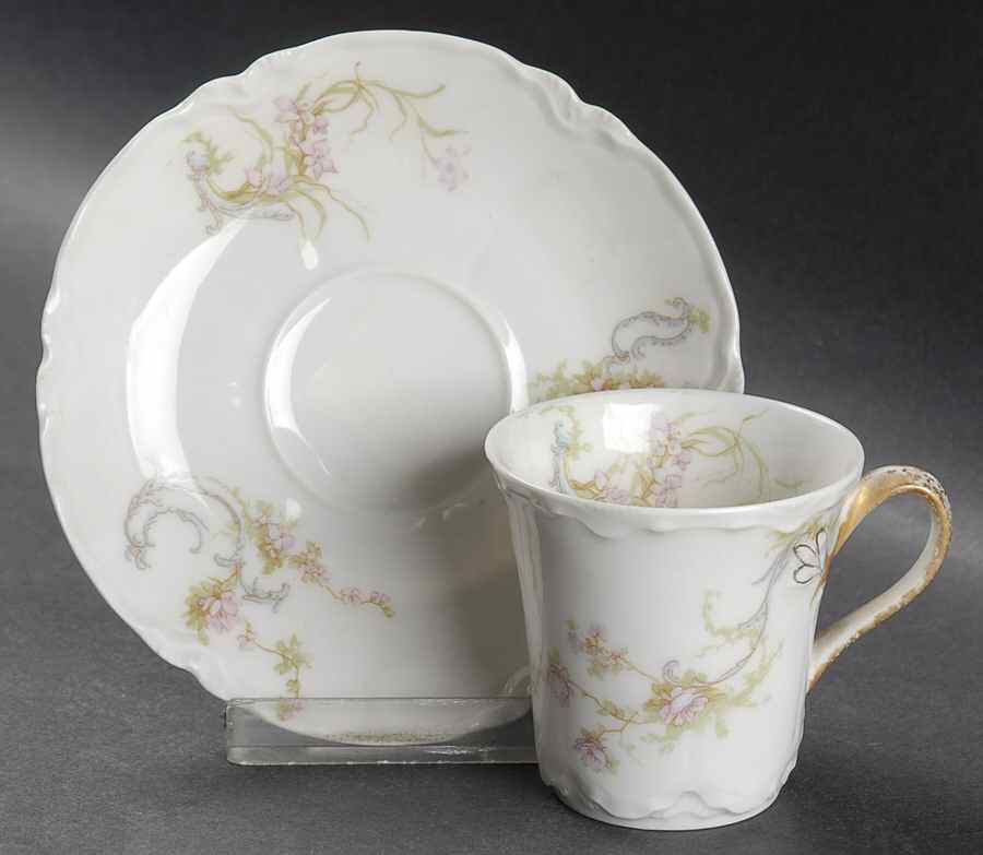 Schleiger 57F Flat Demitasse Cup & Saucer Set by Haviland-1