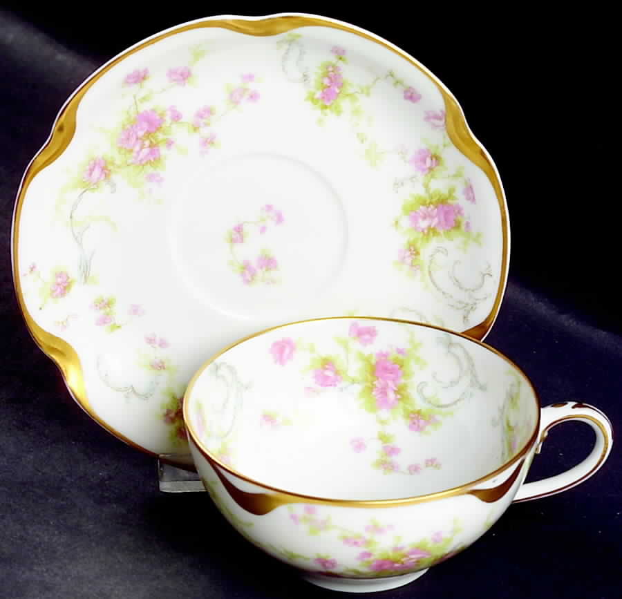 Schleiger 57M Flat Cup & Saucer Set by Haviland-1