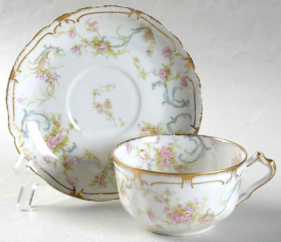 Schleiger 57N Flat Cup & Saucer Set by Haviland-1