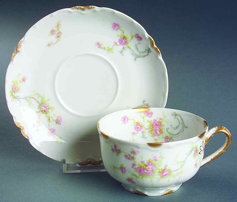 Schleiger 57O Flat Cup & Saucer Set by Haviland-1