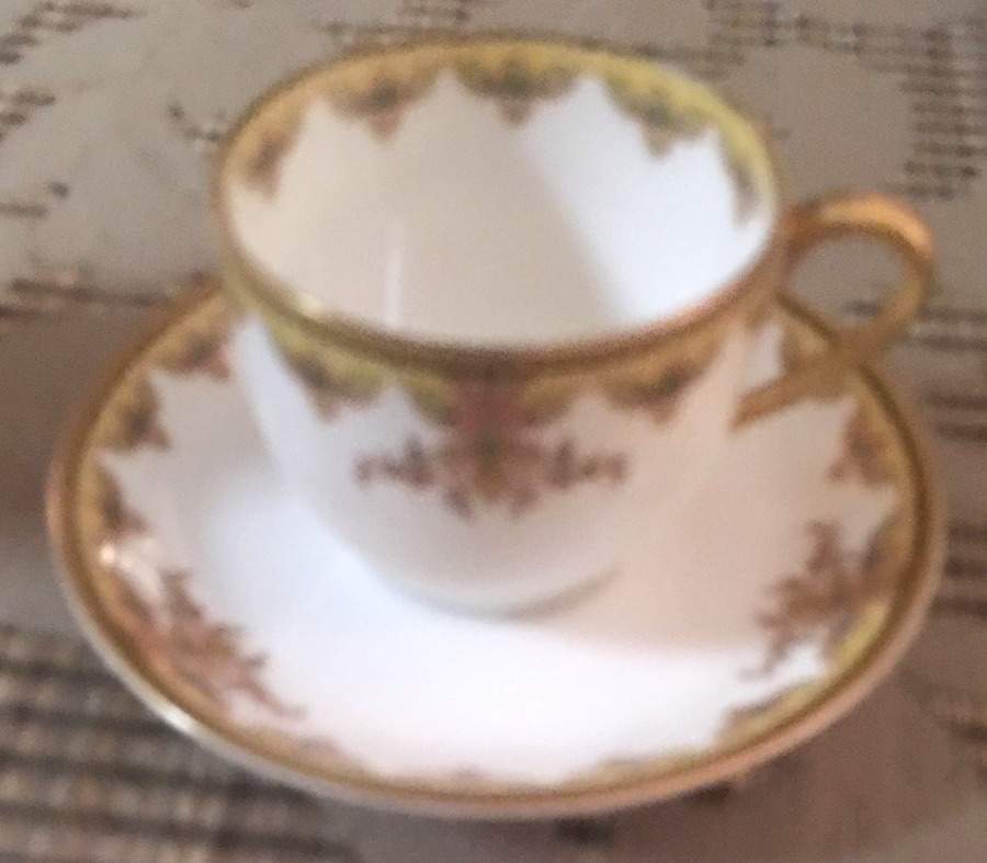 Schleiger 582 Flat Demitasse Cup & Saucer Set by Haviland-1